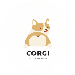 Dog Cafe Bkk - CORGI IN THE GARDEN